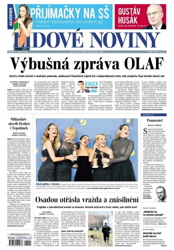 Obálka e-magazínu Lidové noviny 9.1.2018