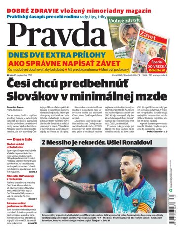 Obálka e-magazínu Pravda 25. 9. 2019