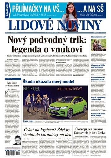 Obálka e-magazínu Lidové noviny 1.2.2022