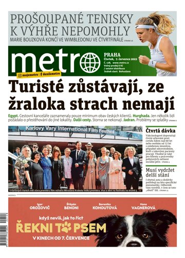 Obálka e-magazínu deník METRO 7.7.2022