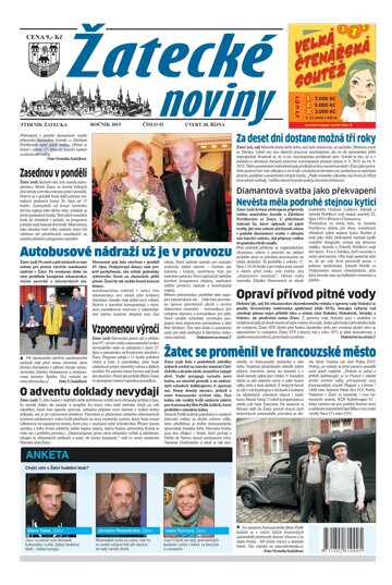 Obálka e-magazínu Žatecké noviny 42/2015