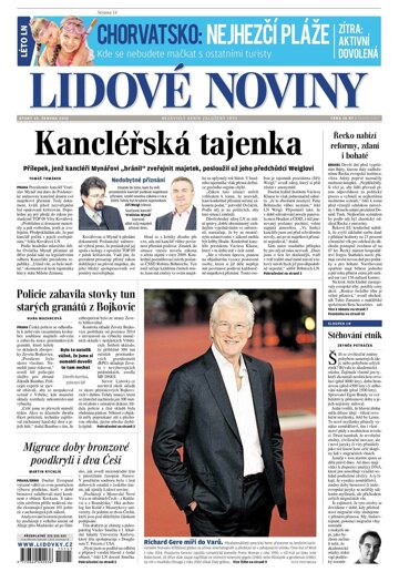 Obálka e-magazínu Lidové noviny 23.6.2015