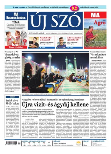 Obálka e-magazínu Új Szó 25/6//2015