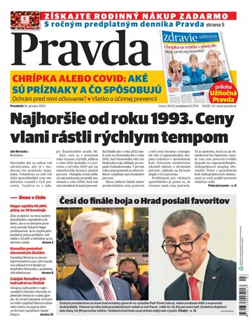 Obálka e-magazínu Pravda 16. 1. 2023