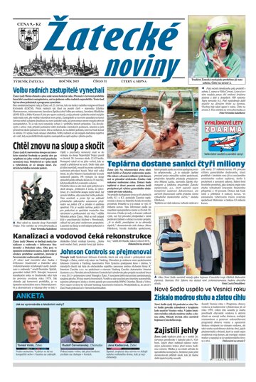 Obálka e-magazínu Žatecké noviny 31/2015