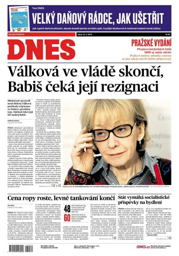 Obálka e-magazínu MF Dnes 10.2.2015