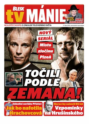 Obálka e-magazínu Blesk Tv manie 17.10.2015