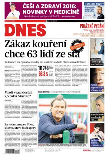 Obálka e-magazínu MF Dnes 18.12.2015