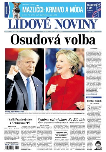 Obálka e-magazínu Lidové noviny 9.11.2016