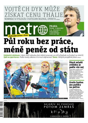 Obálka e-magazínu deník METRO 2.2.2017