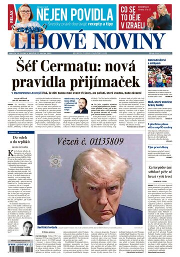 Obálka e-magazínu Lidové noviny 26.8.2023