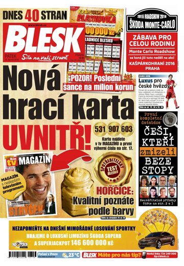 Obálka e-magazínu Blesk 10.6.2016