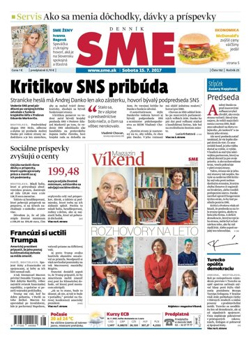 Obálka e-magazínu SME 15.7.2017