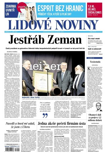 Obálka e-magazínu Lidové noviny 20.9.2017