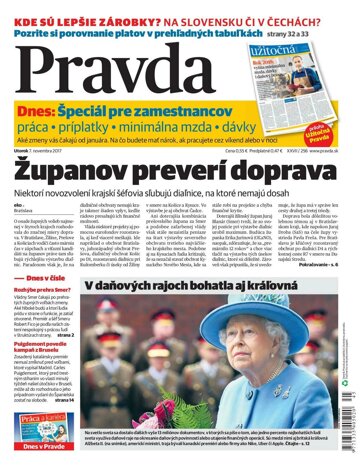 Obálka e-magazínu Pravda 7. 11. 2017