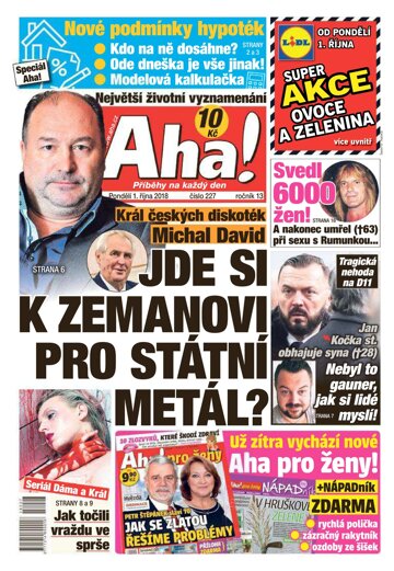 Obálka e-magazínu AHA! 1.10.2018