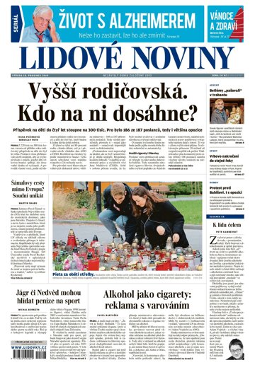 Obálka e-magazínu Lidové noviny 18.12.2019