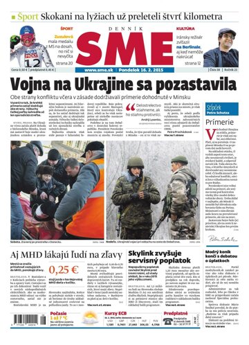 Obálka e-magazínu SME 16.2.2015