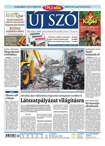 Obálka e-magazínu Új Szó 13.5.2015