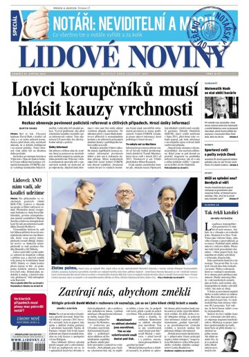 Obálka e-magazínu Lidové noviny 25.5.2015