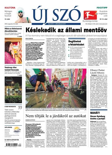 Obálka e-magazínu Új Szó 18.8.2015