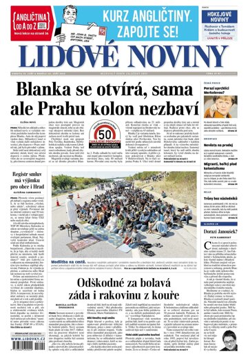 Obálka e-magazínu Lidové noviny 19.9.2015