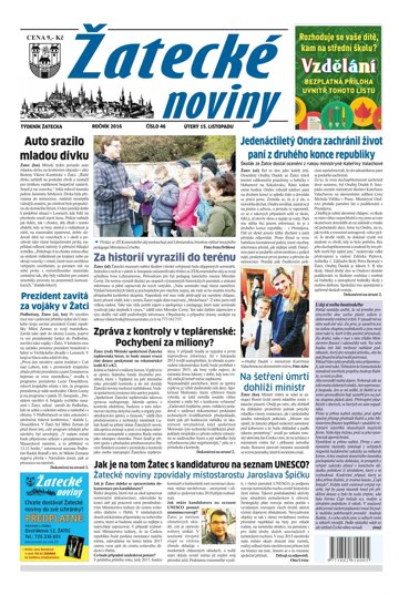 Obálka e-magazínu Žatecké noviny 46/2016