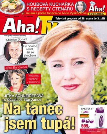 Obálka e-magazínu AHA! Tv - 27.8.2015