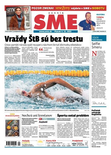 Obálka e-magazínu SME 4.12.2015