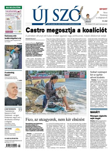 Obálka e-magazínu Új Szó 28.11.2016