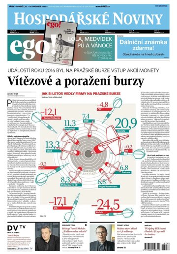 Obálka e-magazínu Hospodářské noviny 248 - 23.12.2016