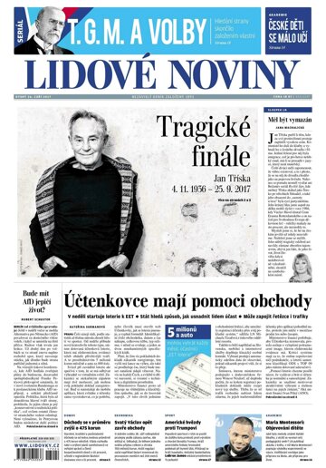 Obálka e-magazínu Lidové noviny 26.9.2017