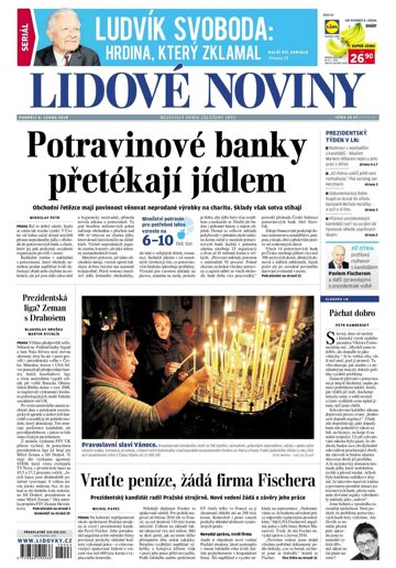 Obálka e-magazínu Lidové noviny 8.1.2018