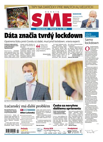 Obálka e-magazínu SME 11.12.2020