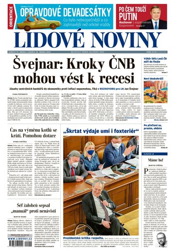 Obálka e-magazínu Lidové noviny 19.2.2022