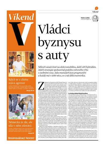 Obálka e-magazínu Hospodářské noviny - příloha Víkend 169 - 30.8.2024 Víkend