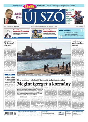 Obálka e-magazínu Új Szó 3.1.2015