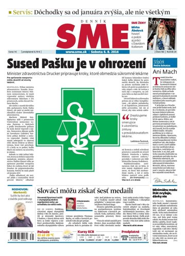 Obálka e-magazínu SME 6.8.2016