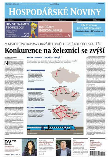 Obálka e-magazínu Hospodářské noviny 155 - 11.8.2016