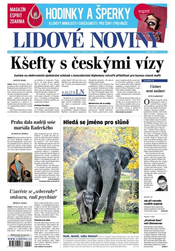 Obálka e-magazínu Lidové noviny 2.11.2016