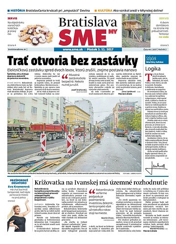 Obálka e-magazínu SME MY Bratislava 3/11/2017