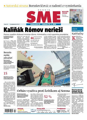 Obálka e-magazínu SME Ženy 20/1/2018