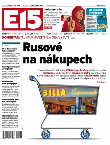 Obálka e-magazínu E15 4.10.2018