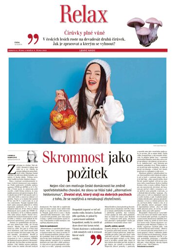 Obálka e-magazínu LN+ Čechy - 8.10.2022