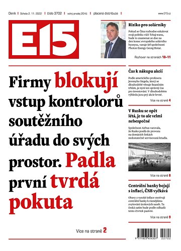 Obálka e-magazínu E15 2.11.2022