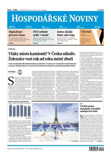Obálka e-magazínu Hospodářské noviny 144 - 26.7.2024