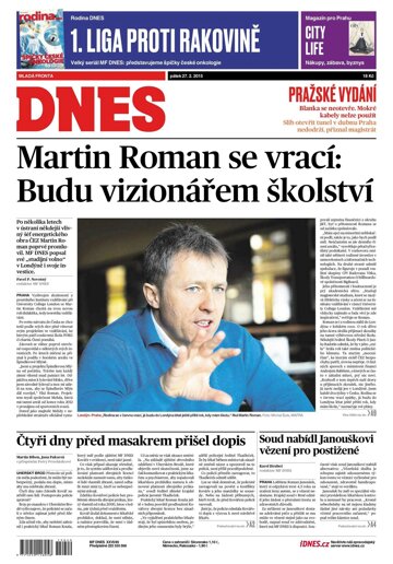 Obálka e-magazínu MF Dnes 27.2.2015