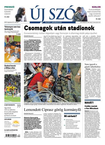Obálka e-magazínu Új Szó 22.8.2015