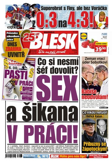 Obálka e-magazínu Blesk 9.5.2017