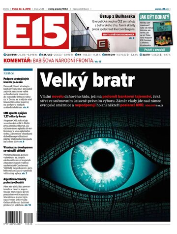 Obálka e-magazínu E15 23.2.2018